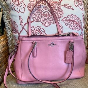Coach Pink and Silver Crossbody Bag